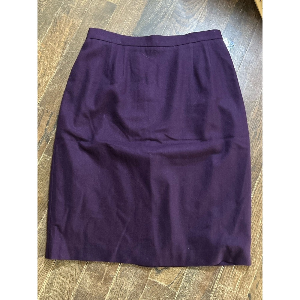 Worthington Womens Skirt Sz 16 Purple 100% Pure Wool Business Casual Preppy  NWT